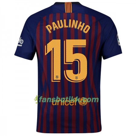 Fotballdrakt FC Barcelona Paulinho 15 Hjemmetrøye 2018-2019 Kortermet